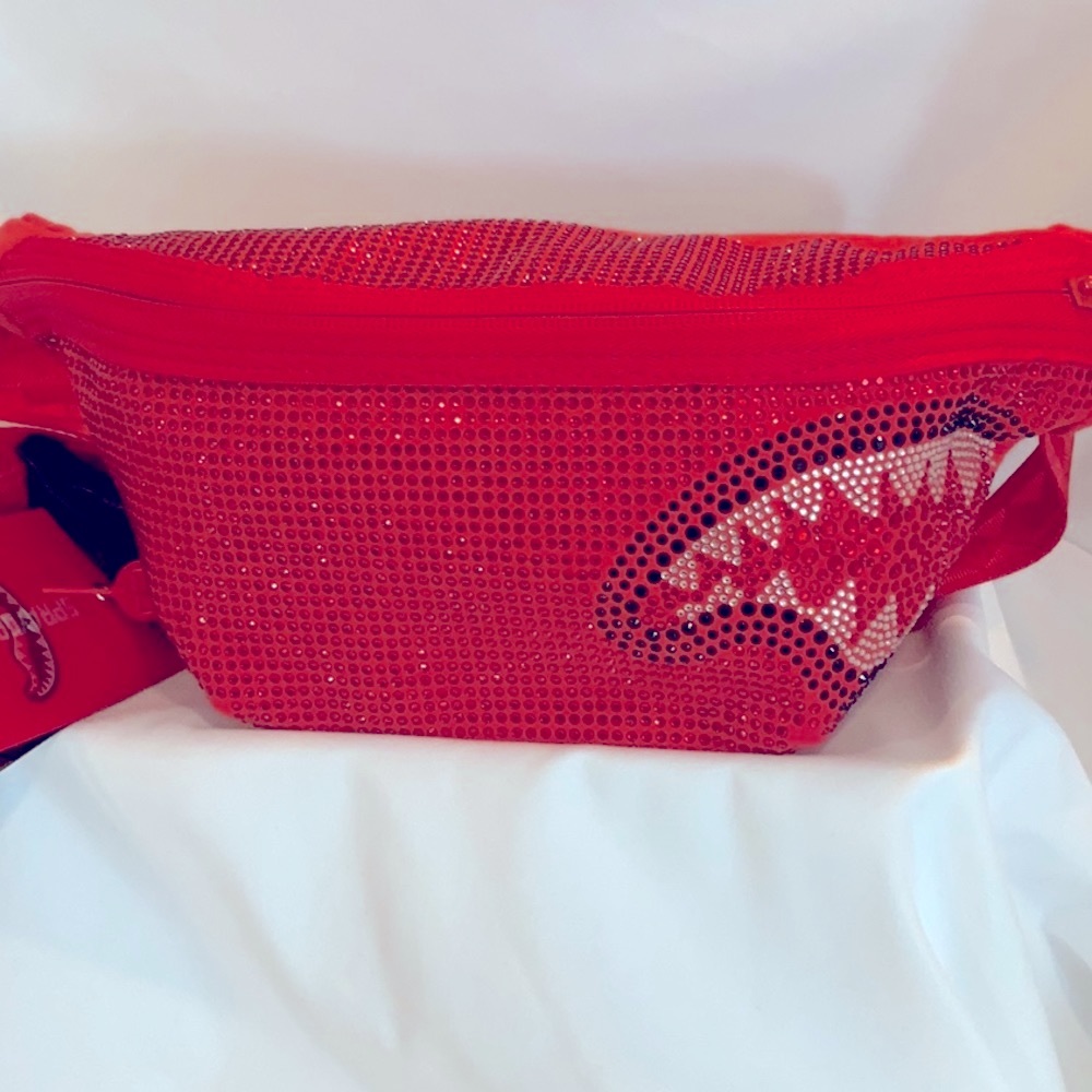 Sprayground Red Faux Crystal TRINITY BLING  Crossbody - Picture 13 of 14